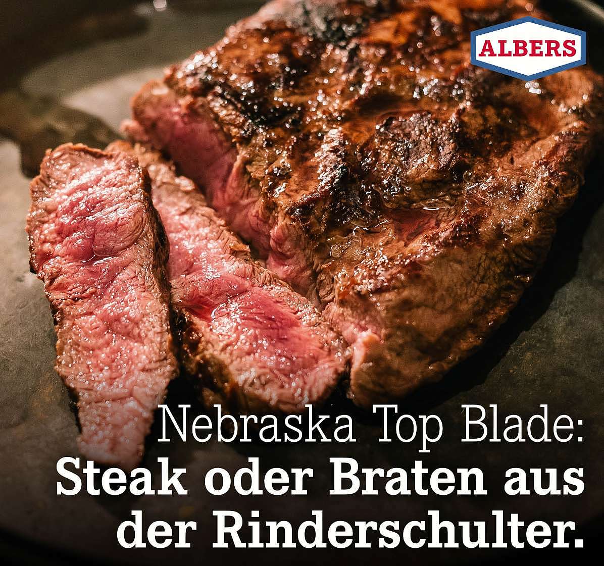 Nebraska Top Blade: Steak oder Braten aus der Rinderschulter.