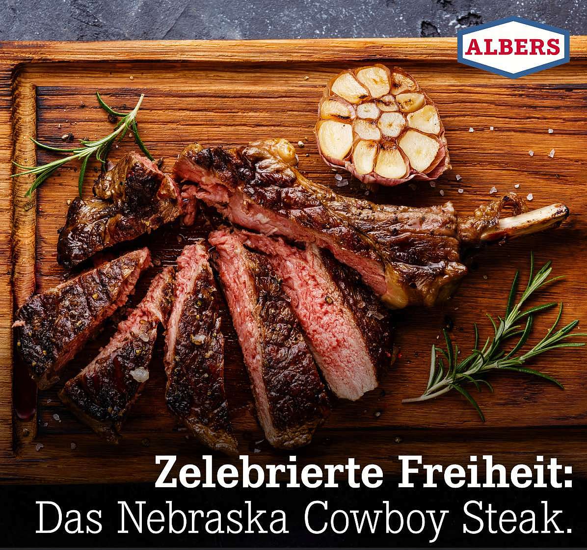 Zelebrierte Freiheit: Das Nebraska Cowboy Steak.