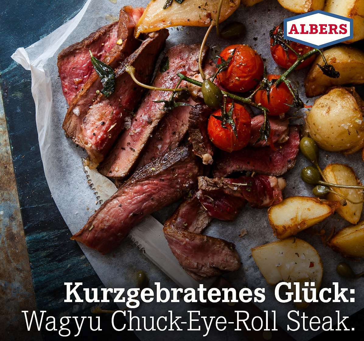 Kurzgebratenes Glück: Wagyu Chuck-Eye-Roll Steak.