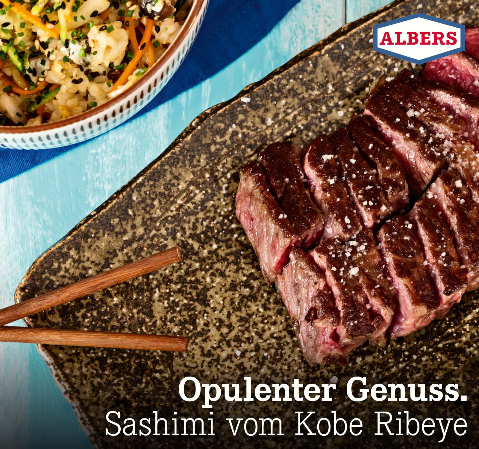 Opulenter Genuss. Sashimi vom Kobe Ribeye