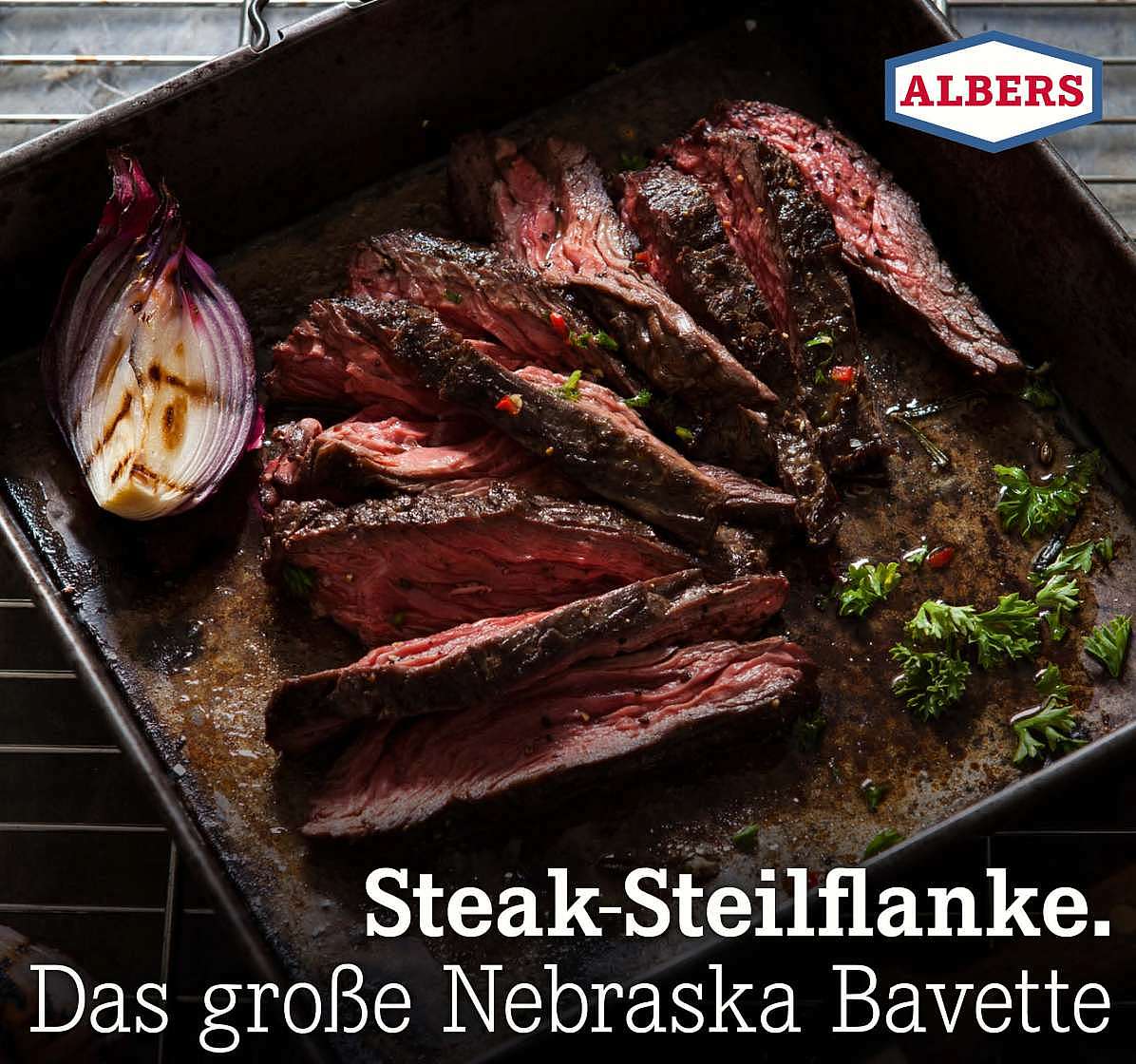 Steak-Steilflanke. Das große Nebraska Bavette.