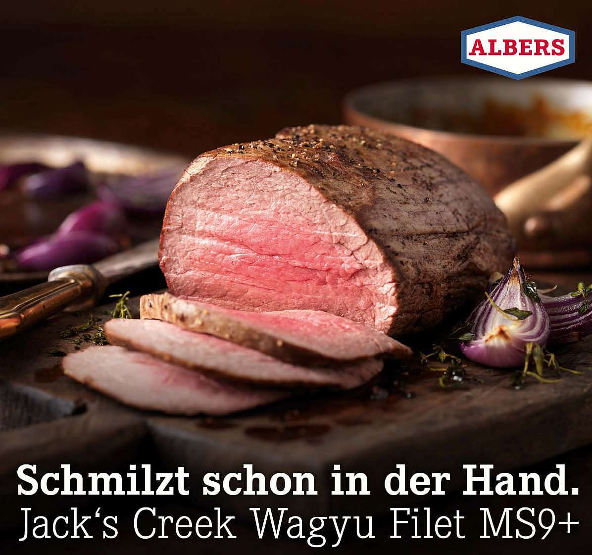 Schmilzt schon in der Hand. Jack's Creek Wagyu Filet MS9+