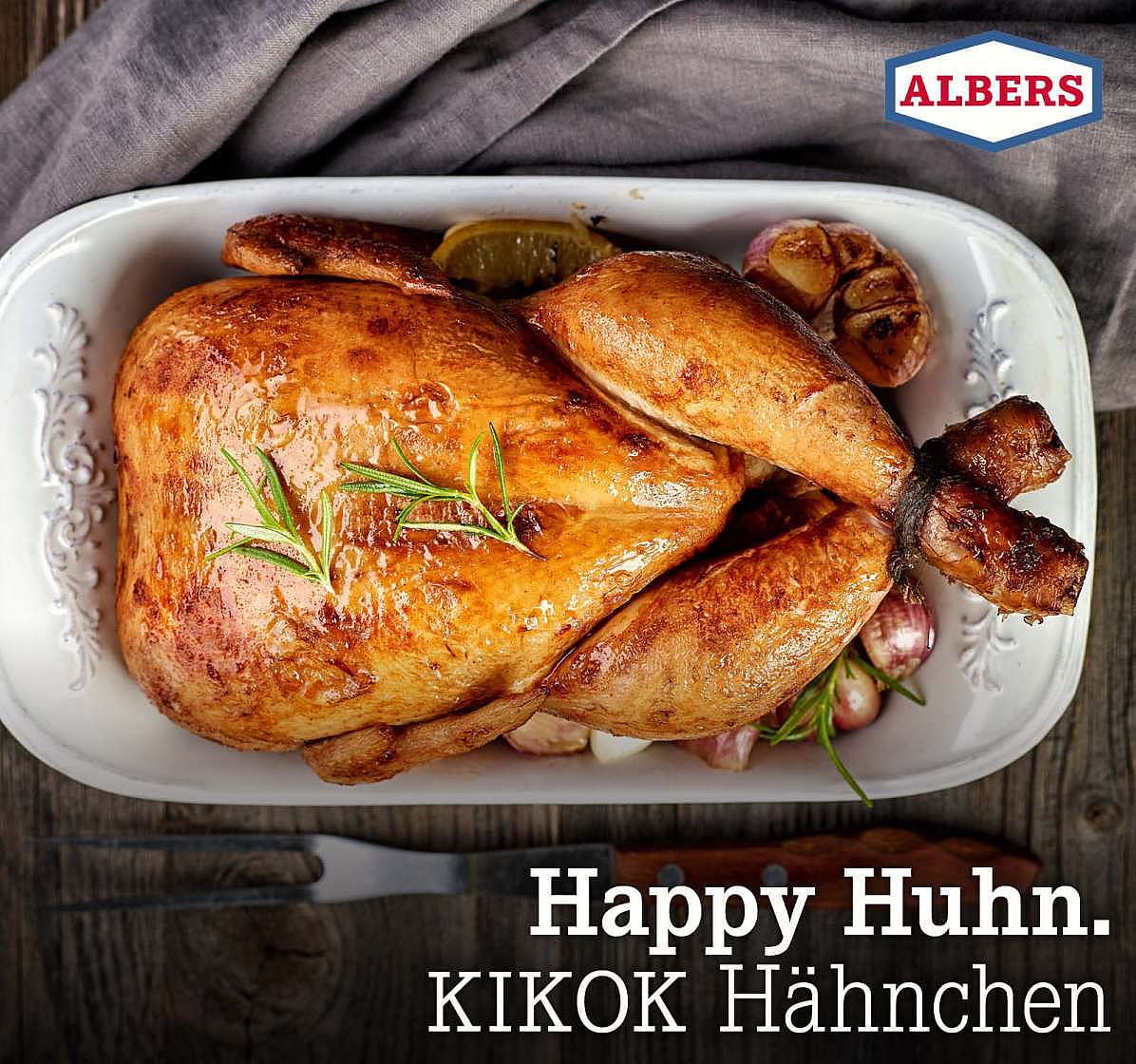 Happy Huhn. KIKOK Hähnchen